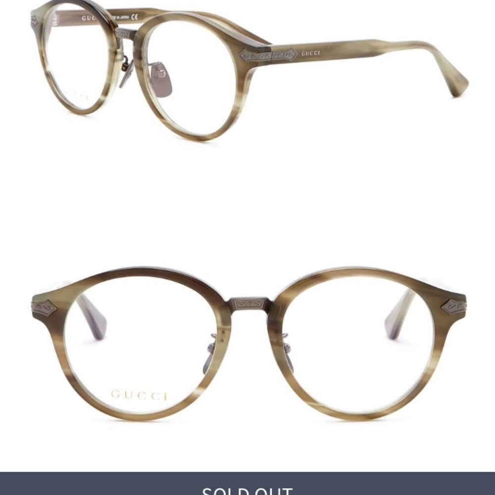 💯%Authentic GUCCI Round 50 titanium/metal glasses - Picture 8 of 8
